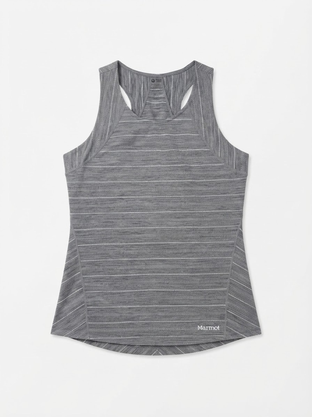 Marmot Gray Striped Racerback Tank